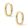 14K Gold Plated Sterling Silver Earrings Small Oval Hoop Earrings for Women Trendy Hypoallergenic Earrings Small Thick Huggie Hoops Earrings - Lootquake