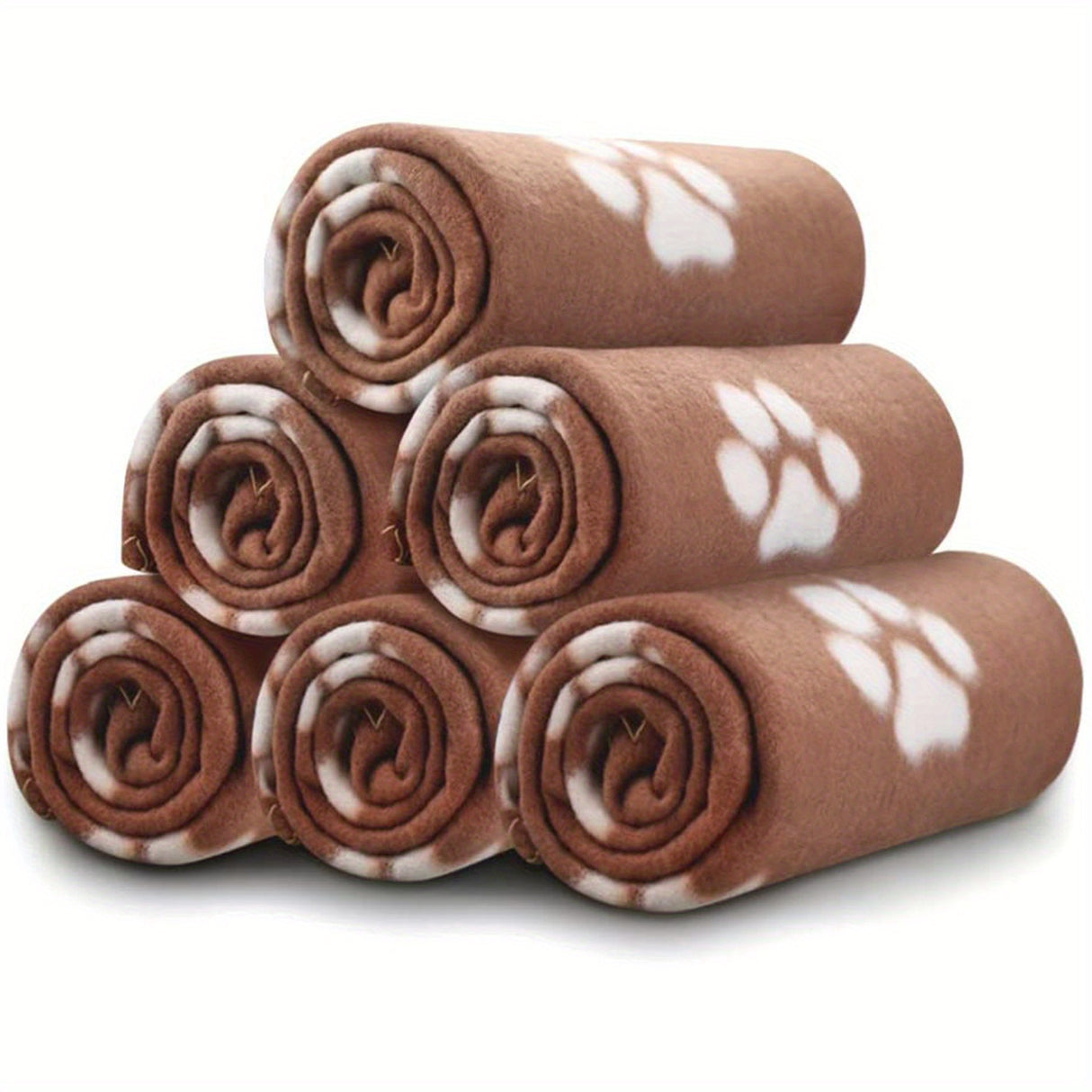 6 pack Cozy 24x28 Inch Paw Print Blanket for Dogs and Cats - Soft and Warm Bed Cover for Ultimate Comfort Christmas Gift