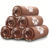 6 pack Cozy 24x28 Inch Paw Print Blanket for Dogs and Cats - Soft and Warm Bed Cover for Ultimate Comfort Christmas Gift