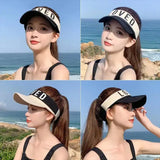 Sunlight Blocker For Summer Letter Without Top LOVED Korean - Lootquake