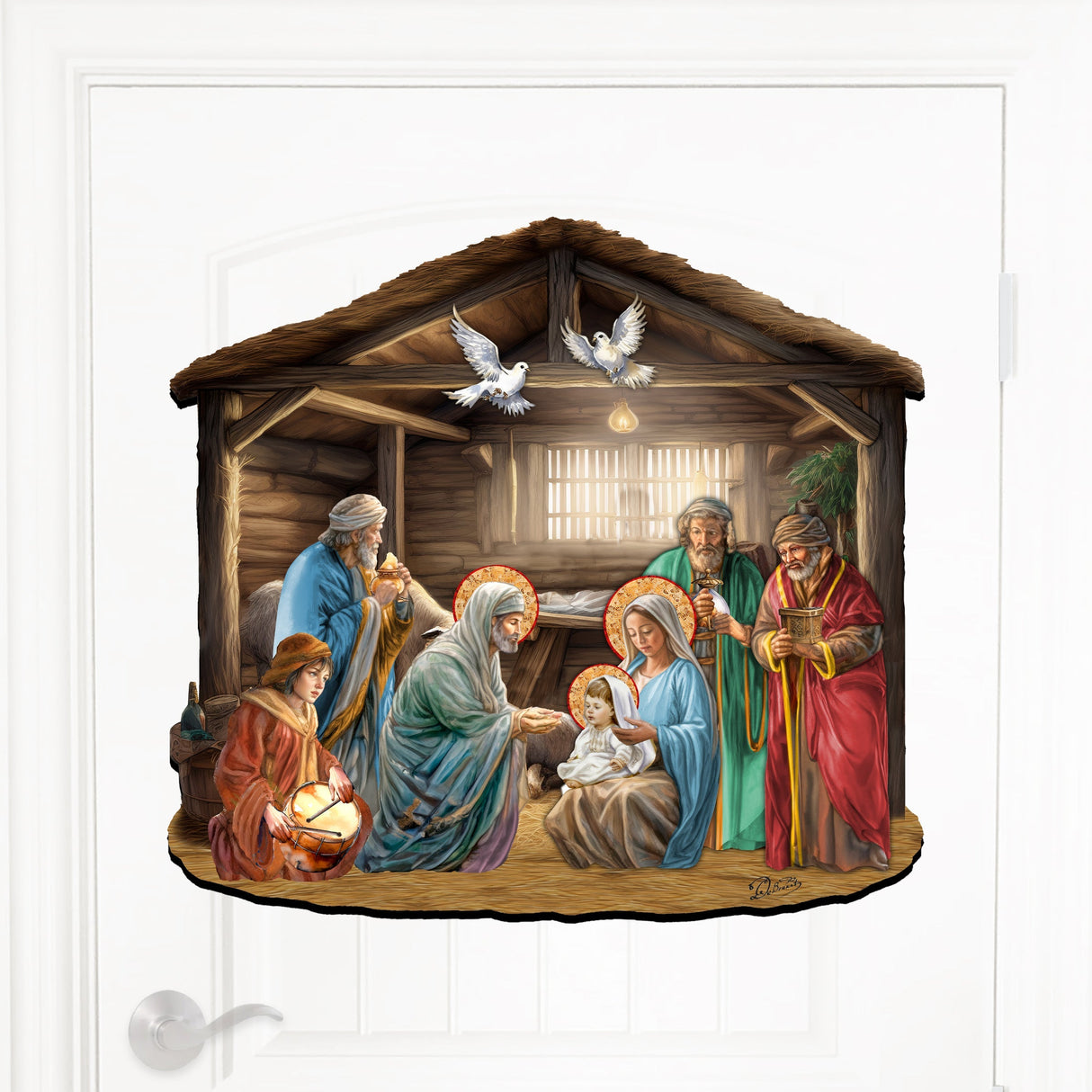 Nativity Scene Holiday Door Decor by G. Debrekht - Nativity Holiday Decor - 8652763H