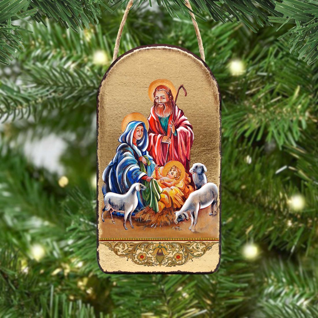 Holy Family Religious Christian Sacred Icon Ornament - Inspirational Icon Decor - 87050