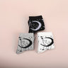 2 pares de calcetines con estampado de estrellas y lunas, cómodos y transpirables, medias de tubo medio para mujer.