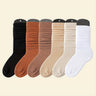 Conjunto de 3 pares de calcetines de media pantorrilla modernos para mujer, de punto liso, suaves y transpirables, tallas grandes (0XL-2XL).