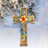 Blossom Cross Wooden Ornaments by G. DeBrekht Easter Spring Decor - 8688165