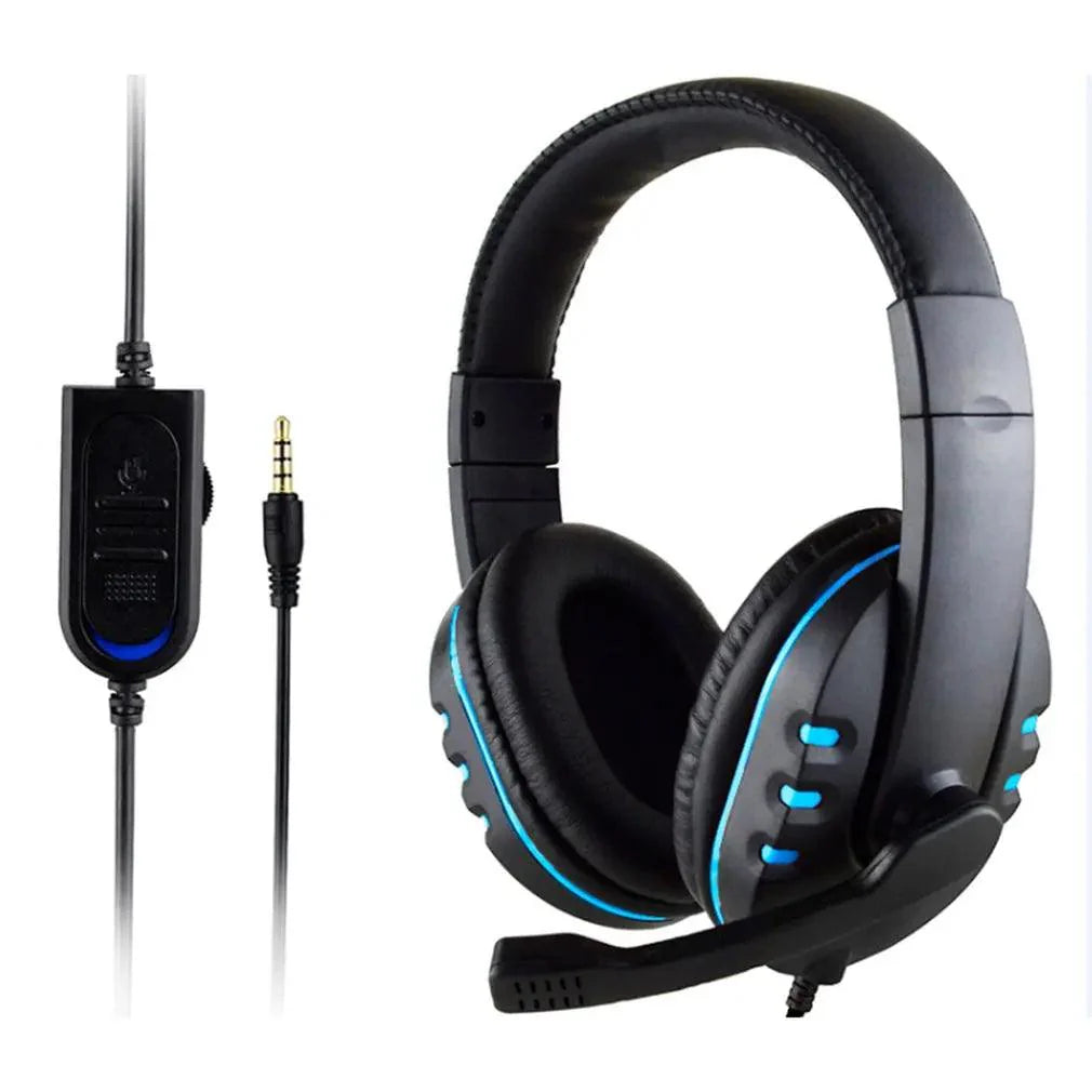 BrandName Gaming Headset - Noise-Cancelling 3.5mm Earphones with Microphone & Volume Control for PS4 & PC