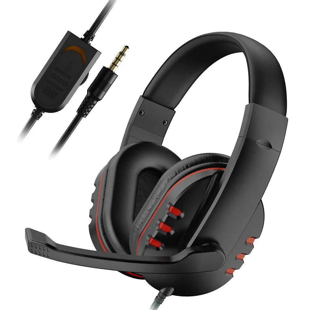 BrandName Gaming Headset - Noise-Cancelling 3.5mm Earphones with Microphone & Volume Control for PS4 & PC
