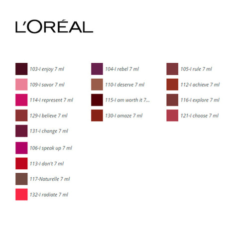 Lipstick Rouge Signature L'Oreal Make Up (7 ml) 7 ml-8