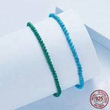 Fashion Turquoise Bracelet Sterling Silver White Gold Plated - Lootquake