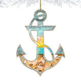 Decorated Anchor Wooden Ornaments by G. DeBrekht - Coastal Holiday Decor - 8198521-3
