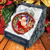 Getting Ready for the Holidays Santa Lg Glass Ornament in Red by Gelsinger - Christmas Decor - 73922R-DG