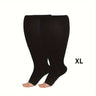1 par de calcetines de compresión unisex de talla grande, hasta la rodilla, 20-30 mmHg, transpirables y circulantes, para pantorrillas, para mujer y hombre.