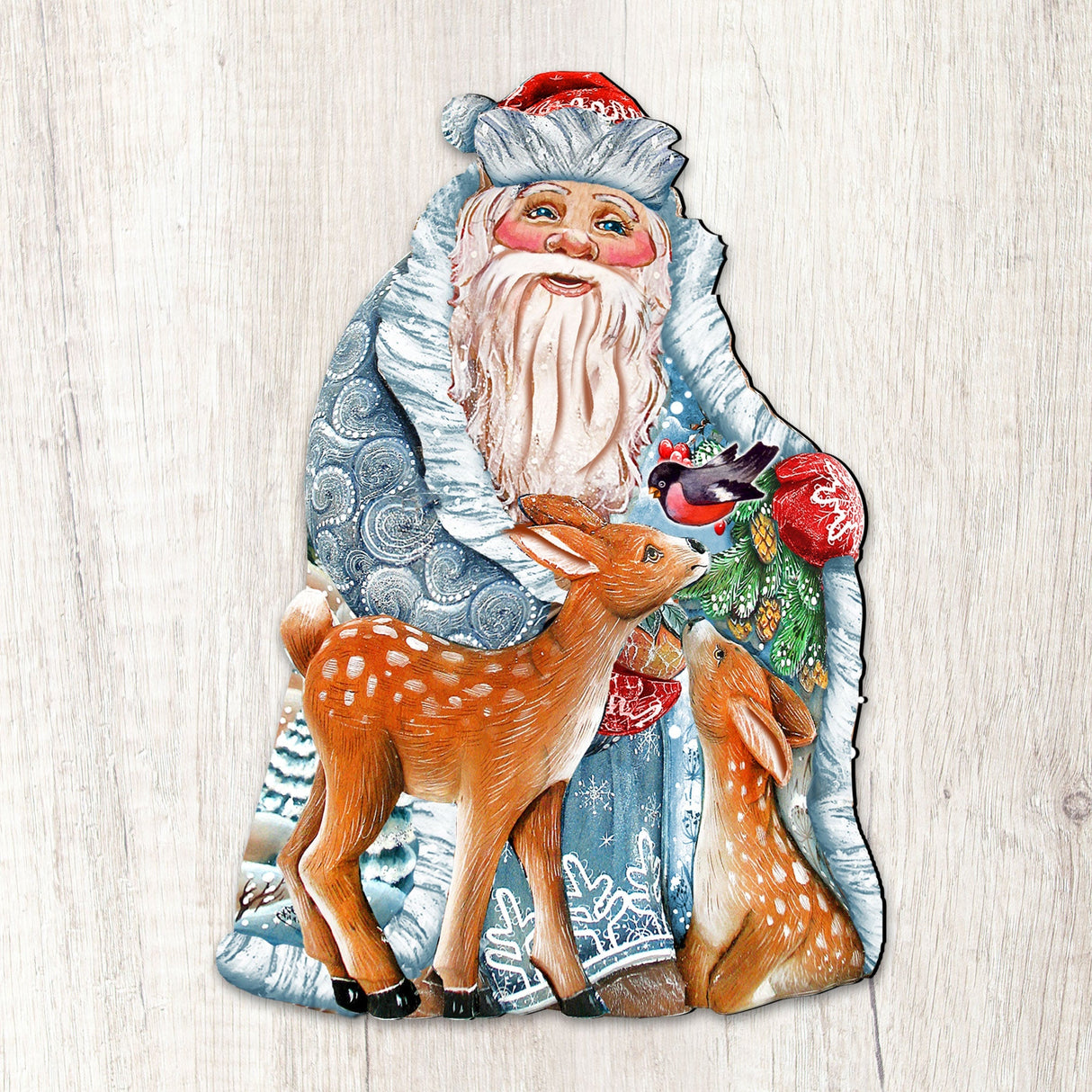 Decoración navideña para puerta "Tesoro invernal" de G. DeBrekht - Decoración navideña de Papá Noel y muñeco de nieve - 8114500H