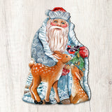 Decoración navideña para puerta "Tesoro invernal" de G. DeBrekht - Decoración navideña de Papá Noel y muñeco de nieve - 8114500H