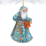 Fishermen Santa Wooden Ornaments by G. DeBrekht - Coastal Holiday Decor - 8124120-2