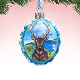 Adorno de vidrio de mercurio con forma de caribú de G. DeBrekht - Decoración navideña con vida silvestre - 771057