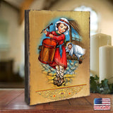 Drummer Boy Wooden Gold Plated Religious Christian Sacred Icon - Inspirational Icon Decor - 85044