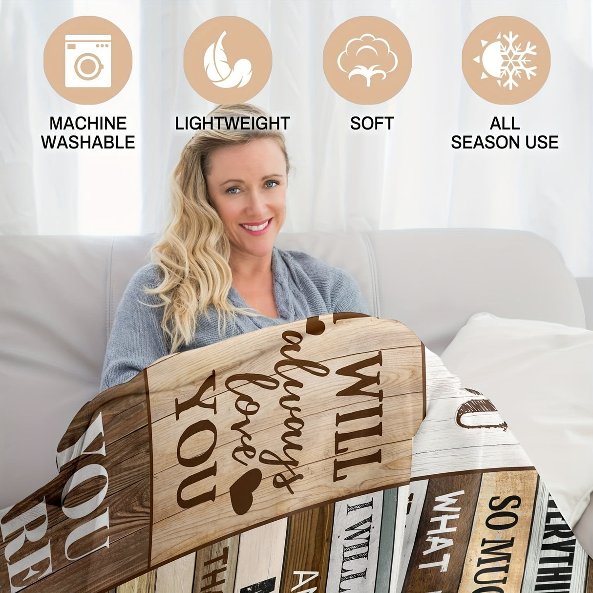 1 manta de regalo para papá de parte de su hija, regalo de cumpleaños para el Día del Padre, manta suave y acogedora para aire acondicionado, ideal para cama, sofá, oficina y hogar.