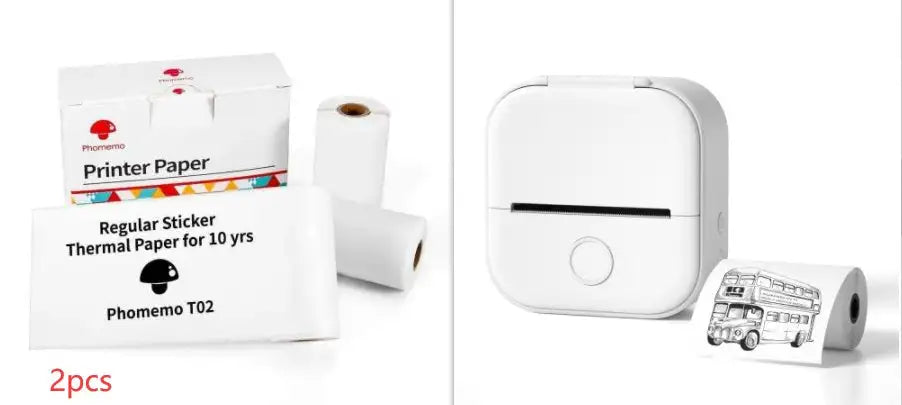 Portable Mini Printer for Students and Hobbyists, Bluetooth Thermal Label Printer