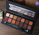 14-Color Eyeshadow Palette: Cool and Warm Tones for Brightening Complexion