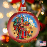 Nativity Story Glass Ornament Set of 3 by G. DeBrekht - Nativity Holiday Decor - 73750-S3
