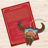 Buffalo Skull Wooden Ornaments by Nature Wonders - Wildlife Holiday Decor - 8198235