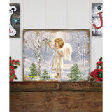 Little Winter Blessings Wooden Wall Art by D. Gelsinger - Nativity Holiday Decor - 95658B-1427