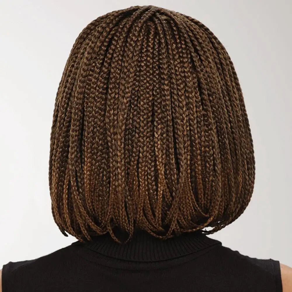 Braid Wig, Female Short Hair, Wave Head Wig, Full Top Chemical Fiber Headgear - Lootquake