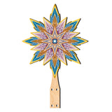 Christmas Carousel Star Tree Topper Wooden Decor by G. Debrekht - Carousel Holiday Decor - 89506