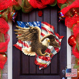 Decoración navideña para puerta con águila americana de D. Gelsinger - Decoración navideña americana - 8461052H-1432