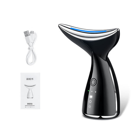 EMS Microcurrent Neck Face Beauty Device With 3 Colors LED Photon Therapy Skin Tighten Reduce Double Chin Face Lifting Devices - Lootquake