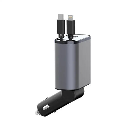Metal Car Charger 100W Super Fast Charging Car Cigarette Lighter USB And TYPE-C Adapter - Lootquake