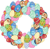 Easter Eggs Holiday Door Wreath by G. DeBrekht - Easter Spring Decor - 8185310H