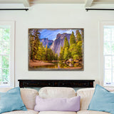 Arte mural de madera con lago forestal de Nature Wonders - Decoración de vida silvestre - 95238B