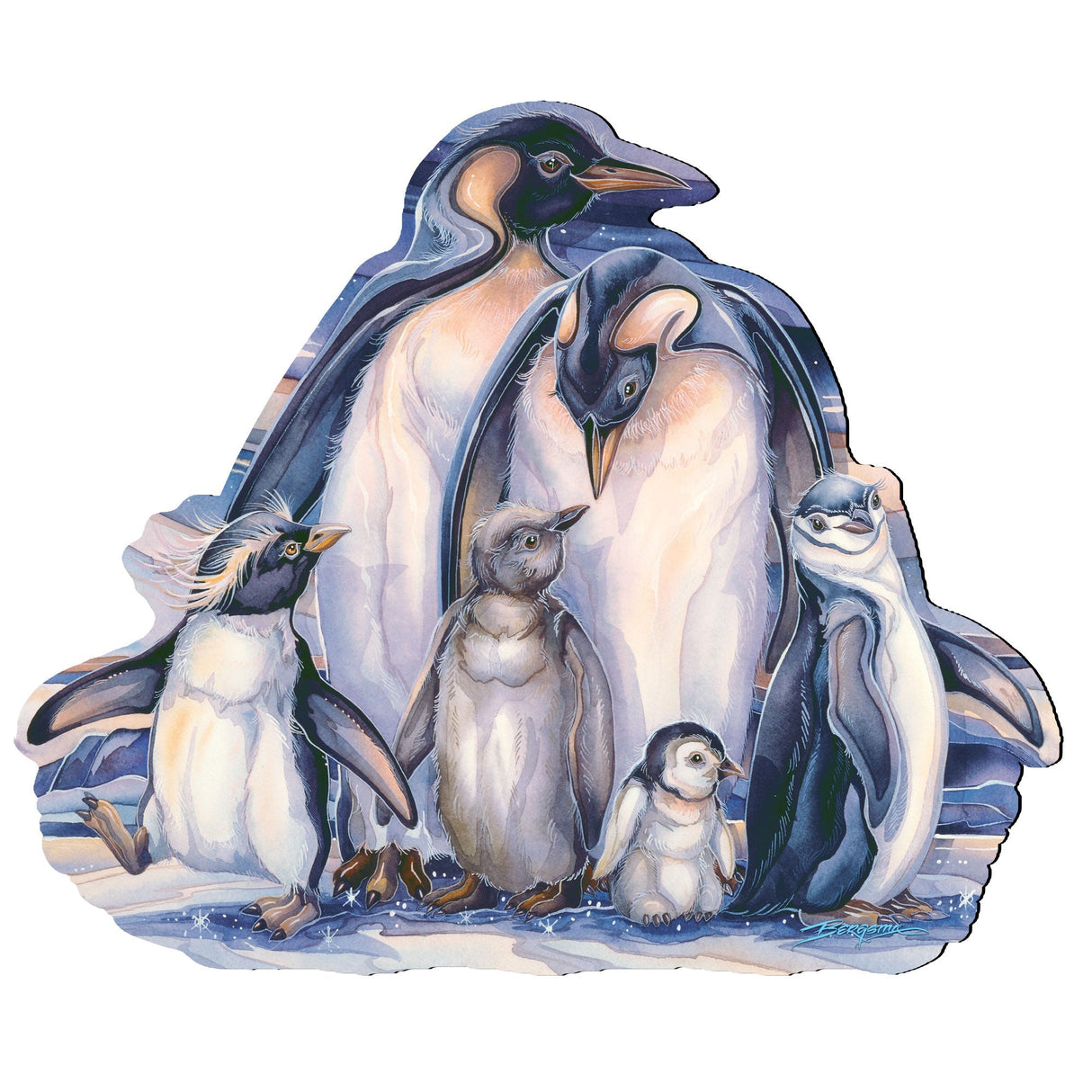 Arte mural de vida silvestre "Sno Buddy Like You" - J. Bergsma - Decoración navideña de vida silvestre - 8591659W-JB