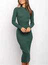 New Style Women's Suits Sweater Dresses Women's Solid Color Backless Bow Tight Dresses - Lootquake