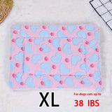 Manta rectangular para mascotas, resistente a la suciedad y para todas las estaciones - Cómoda cama con estampado de pata de perro y corazón (1 unidad)