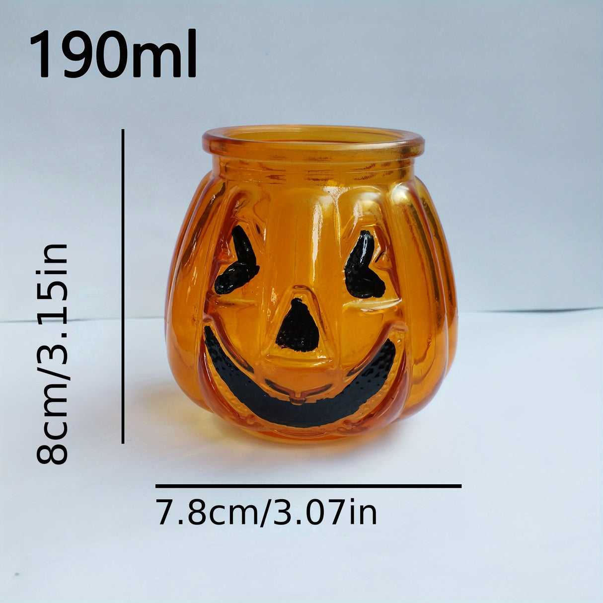 Bougie parfumée en forme de citrouille d'Halloween avec poignées - 180 g, parfum rose, idéale pour la décoration de fête et l'ambiance de la maison