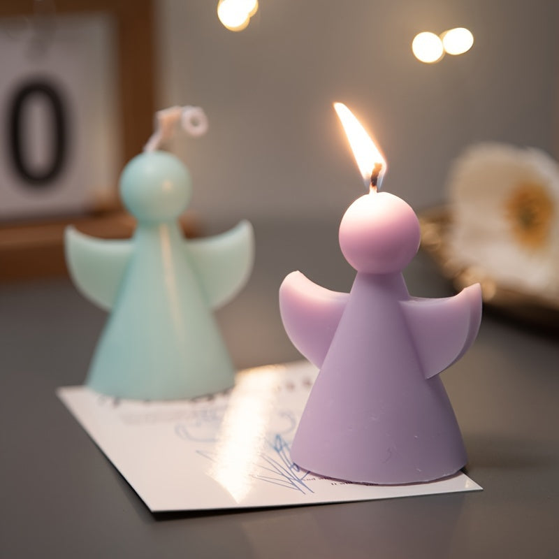 Coffret de 7 bougies parfumées Angel - Cadeau de Noël idéal, décoration d'intérieur élégante avec rubans décoratifs