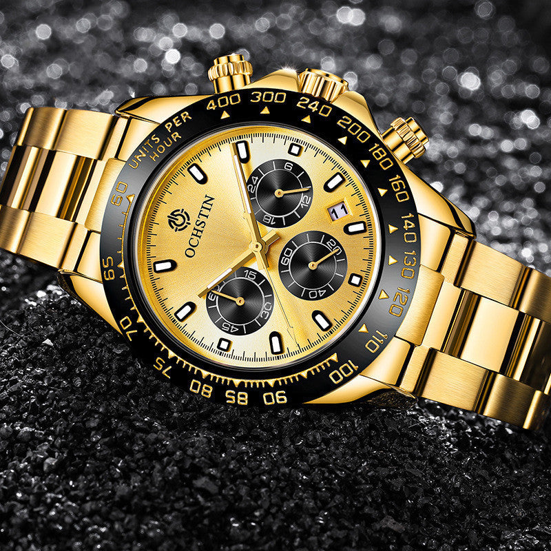 Stainless Steel Waterproof Multi-function Running Watch