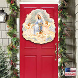 Corona de ángel para la Natividad, regalo de fe, decoración para puerta de D. Gelsinger - Decoración navideña de la Natividad - 8461032H-0201