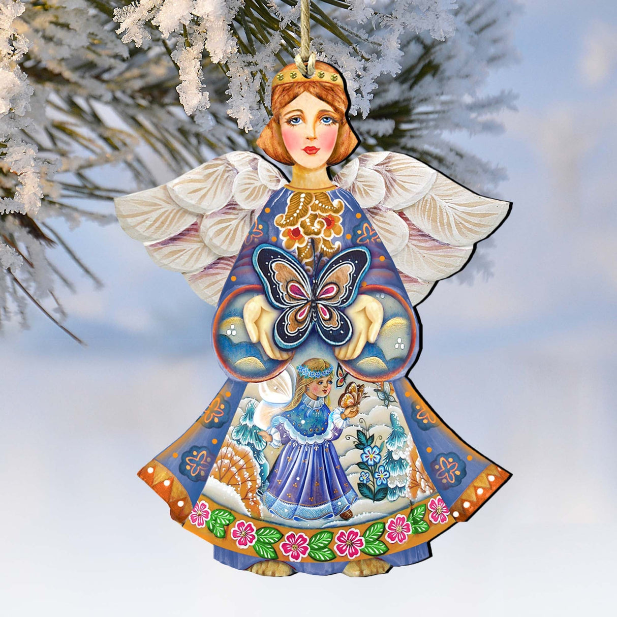 Butterfly Spring Angel Wooden Ornaments by G. DeBrekht - Easter Spring Decor - 8154152
