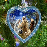 Holy Family Glass Ornament Limited Edition by D. Gelsinger - Nativity Holiday Decor - 738-101-DG