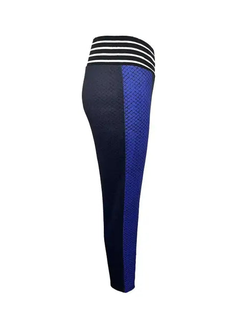 Ladies' Fashionable Casual Wear Woven Ribbon Hollow High Waisted Pencil Pants Solid Color Cropped Pants - Lootquake