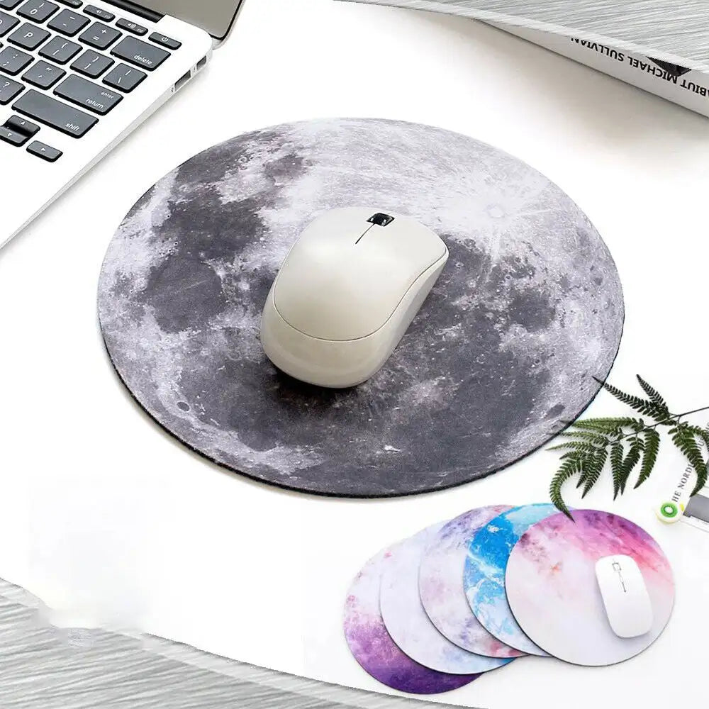 Space Round Mouse Pad PC Gaming Non Slip Mice Mat For Laptop Notebook Computer Gaming Mouse Pad - Lootquake
