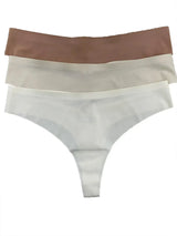 Panties Set Women Seamless Panties Sexy Low-Waist G-String Thong Ice Silk Underwear Hollow Out T-Back Solid Bandage Female Lingerie - Lootquake