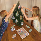 Santas Around the World - American Inspired Santa - Wooden Ornaments Set of 3 by G. DeBrekht Christmas Santa Snowman Decor - 8091301S3