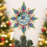 Cool Winds Father Winter Animals Tree Topper Wooden Decor by J. Bergsma  - Santa Snowman Decor - 89521-JB