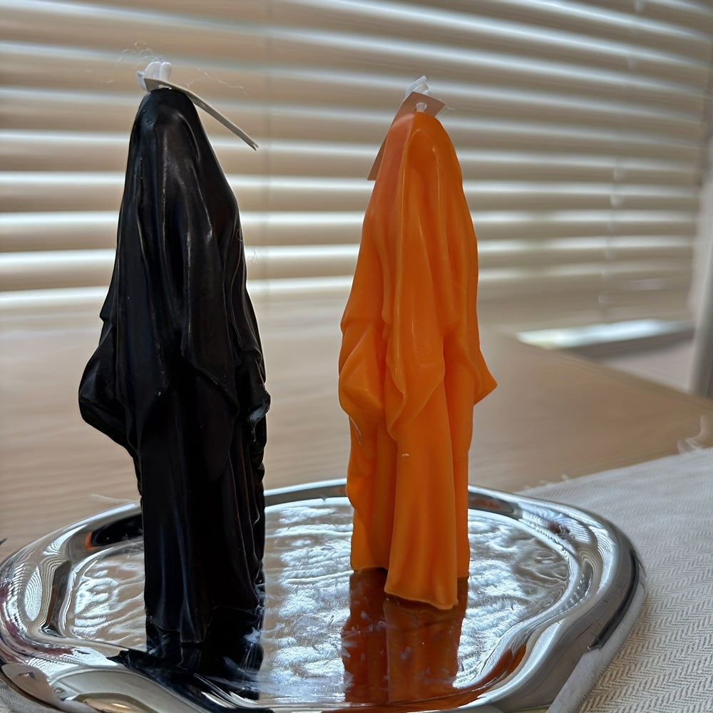 Bougie parfumée Halloween pour femme - Motif fantôme scintillant, idéale pour la décoration et les cadeaux