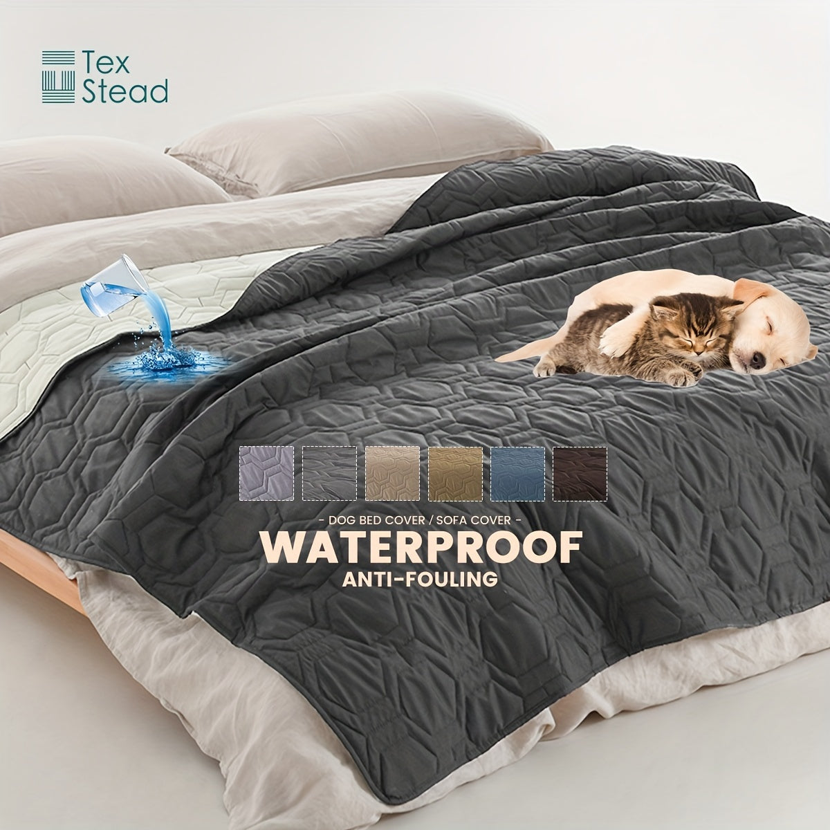 1 funda de cama para perro y manta para mascotas, sofá, colchón, protector de incontinencia para coche, funda de sofá para la mayoría de gatos y perros.